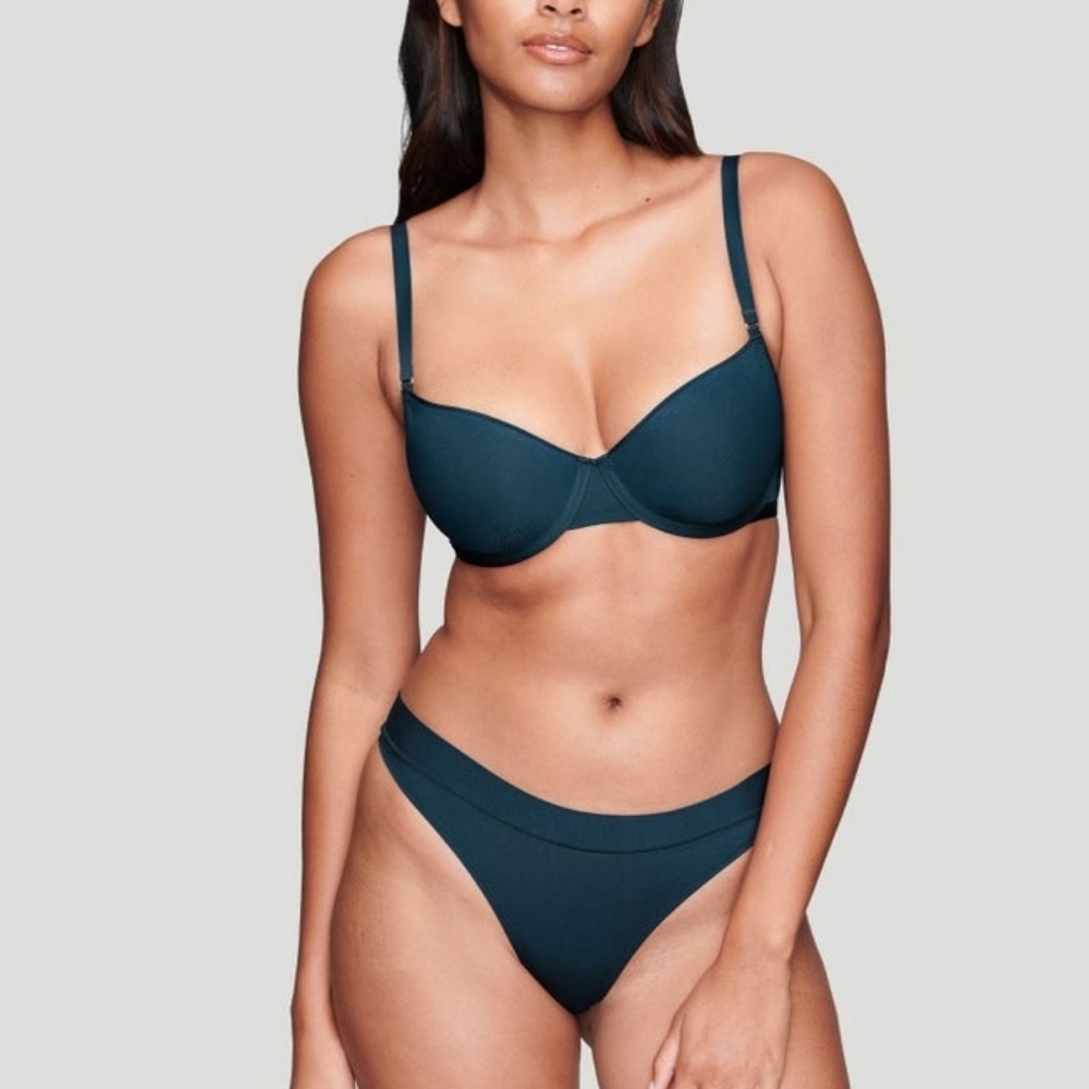CUUP The Demi T-Shirt - Spacer Sz 44C Teal Underwire Bra New WL296 - Picture 2 of 10